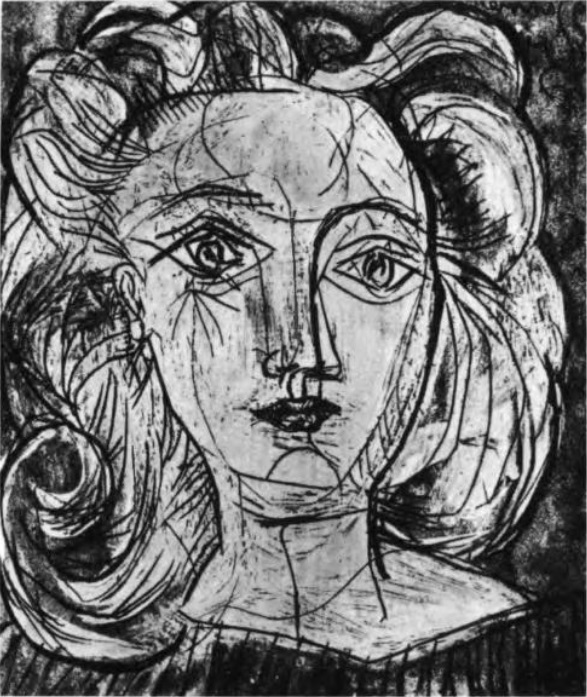 П. ПИКАССО. Ф. Петрарка. «Сонеты». Фронтиспис, 1947