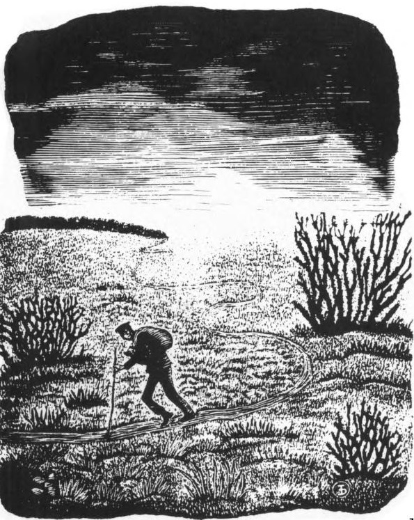 Гравюра на шмуцтитуле. Д. Левин. Литхово. Л., Детгиз, 1936