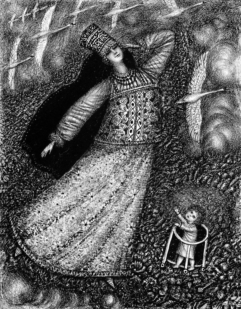 Белая лебёдушка. Русские волшебные сказки. Художник Борис Забирохин. Издательство Вита Нова, 2015 г.