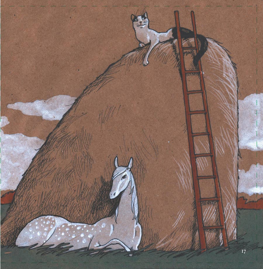 Ирина Зартайская. Кот и лошадь. Круглый год. 
Художник Екатерина Бауман. Изд-во Молодая мама, 2018